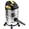 Aspirateur mixte associant la collecte de l'eau et des poussieres au coloris gris et noir