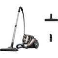 Aspirateur au format traineau associant un format compact au coloris blanc et gris