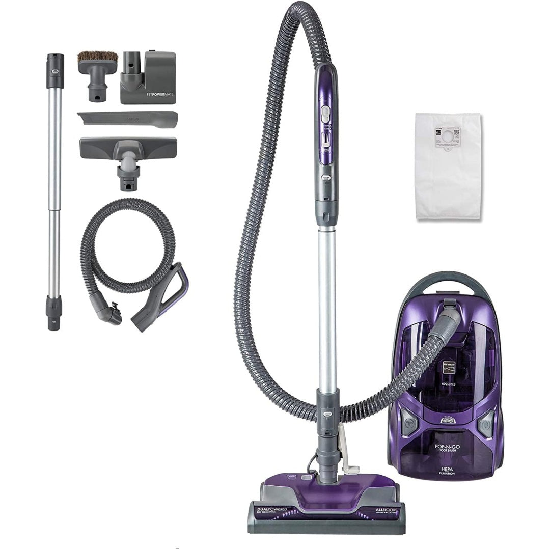 Aspirateur de sol sur roues, coloris violet, avec la collecte de la poussiere