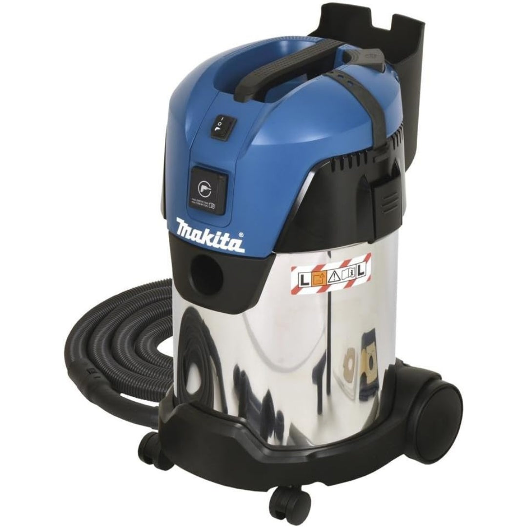 Cet outil pour atelier combine une contenance annoncee de 30 l et une puissance annoncee de 1000 W