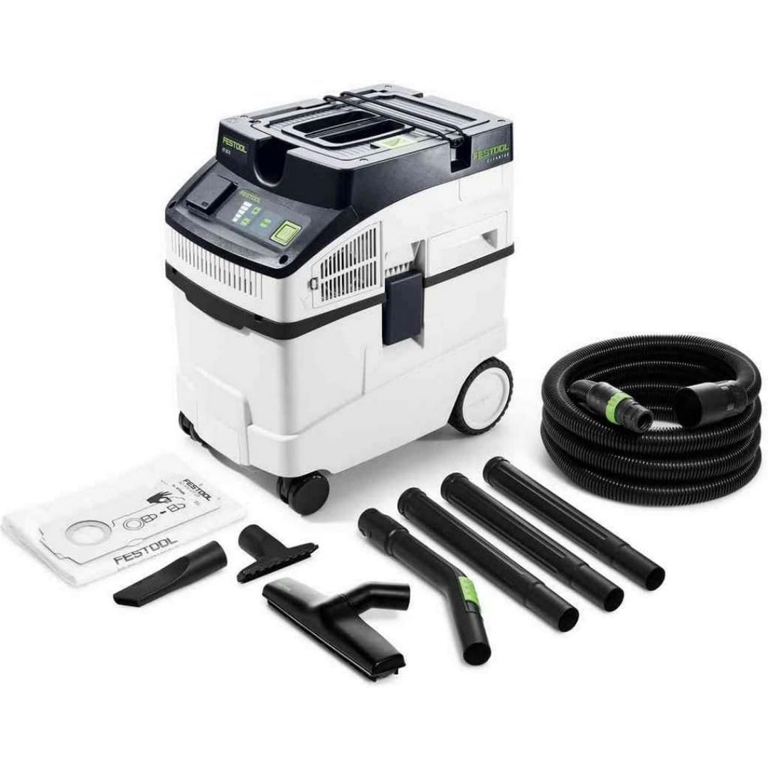 Aspirateur a cuve avec une contenance annoncee de 25 l, coloris noir et blanc