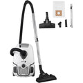 Aspirateur traineau avec une puissance annoncee de 800 W, coloris blanc et gris