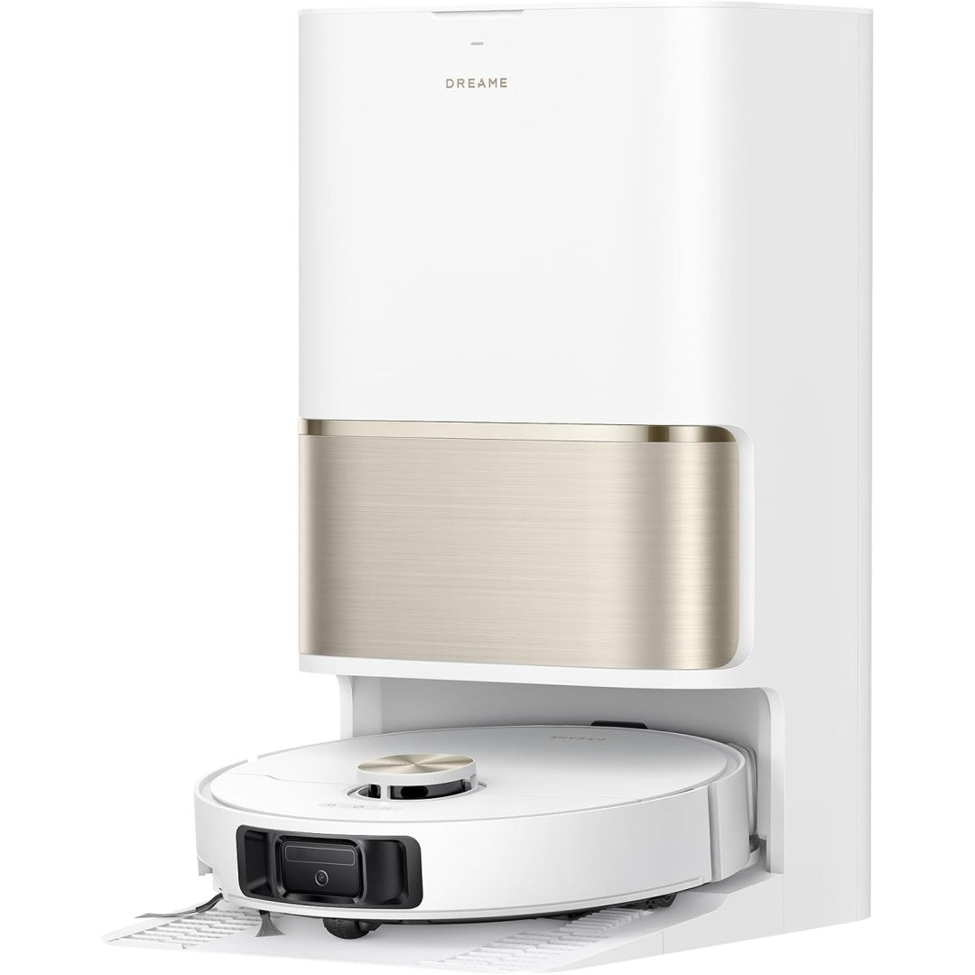 Ensemble robot et base de lavage alliant le nettoyage des bords et le vidage automatique