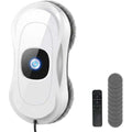 Robot lave vitres, coloris blanc et gris, avec le nettoyage des bords