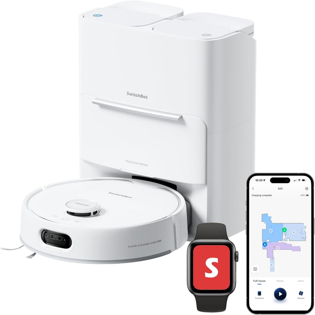 Robot de nettoyage avec base multifonction proposant le nettoyage automatise des sols
