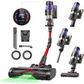 Aspirateur vertical, coloris gris et noir, avec une filtration des particules fines
