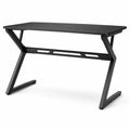 Bureau informatique rectangulaire 120 x 60 x 75 cm plateau MDF aspect fibre de carbone acier noir