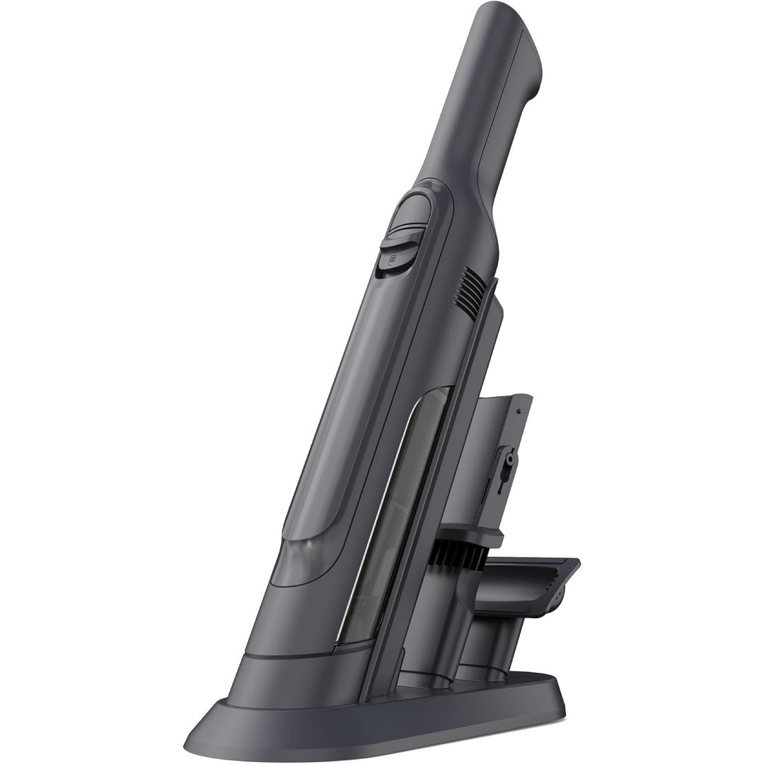 Cet aspirateur a main combine une technologie lithium ion et la collecte des petits dechets