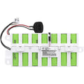 Batterie rechargeable, coloris blanc et vert, avec une capacite annoncee de 2850 mAh