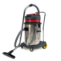 Aspirateur mixte associant une contenance annoncee de 60 l au coloris gris et blanc