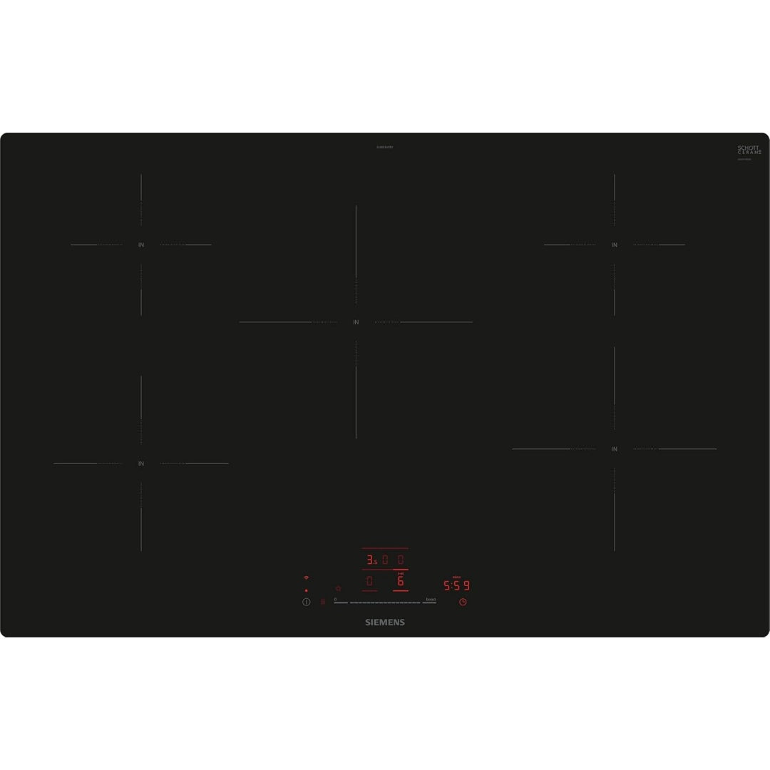 Table de cuisson, coloris noir, avec cuisson des aliments