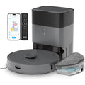 Aspirateur robotise avec collecteur integrant la collecte de la poussiere et une navigation laser