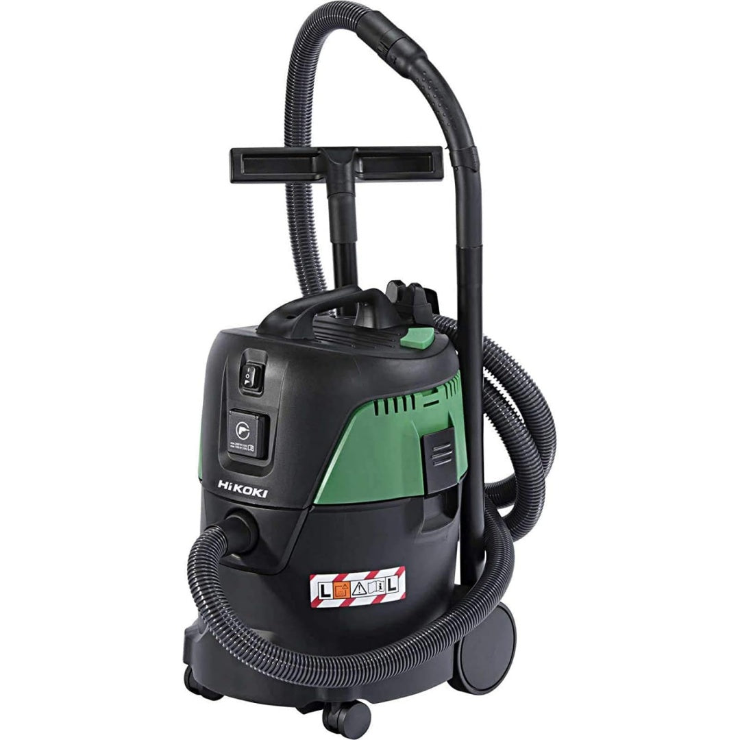 Cet aspirateur mixte combine une contenance annoncee de 21 l et la collecte de l'eau et des poussieres