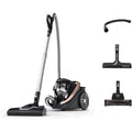Cet aspirateur au format traineau combine une contenance annoncee de 2,5 l et une separation cyclonique