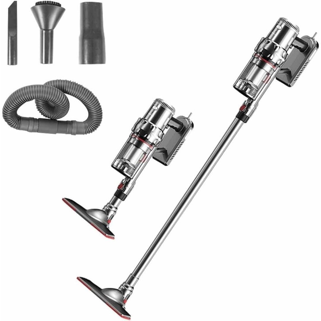 Aspirateur a main integrant une separation cyclonique et une filtration des particules fines