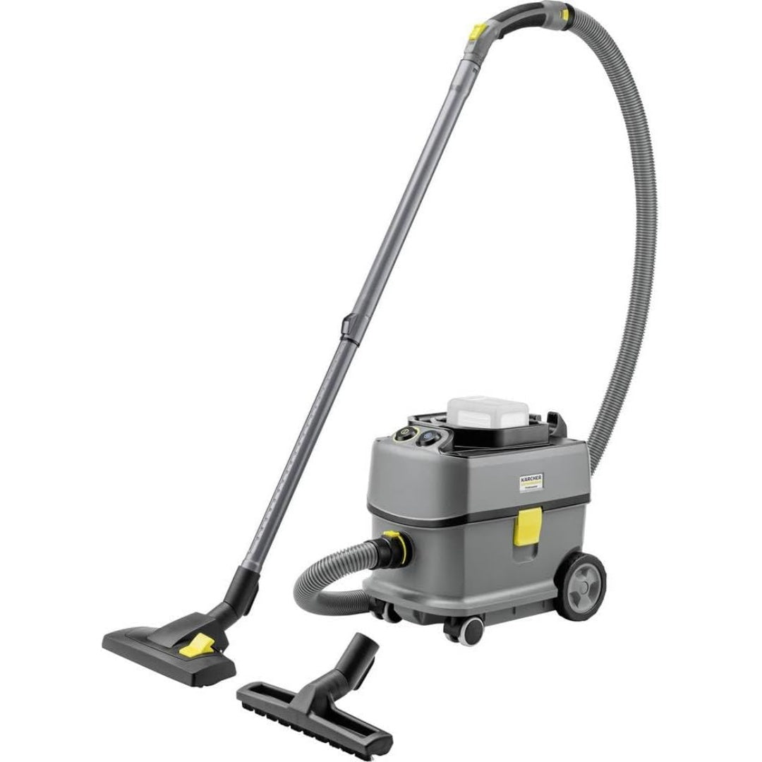 Balai aspirant avec une tension annoncee de 36 V, coloris gris