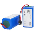 Batterie rechargeable avec une technologie lithium ion, coloris bleu et blanc