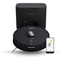 Robot avec base de collecte avec une filtration des particules fines, coloris noir et gris