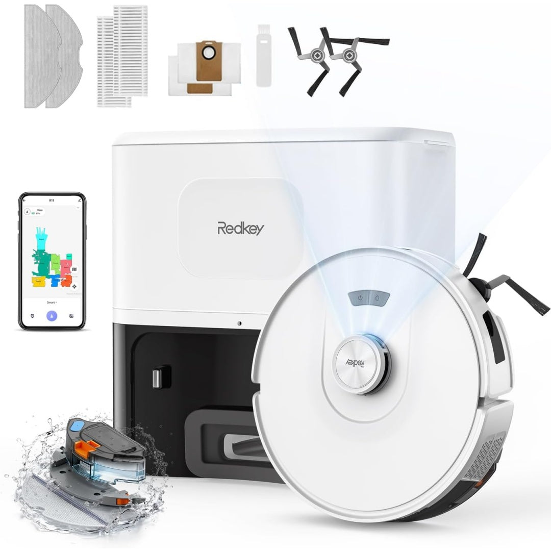 Ce robot et base de vidage associe la collecte de la poussiere et une capacite annoncee de 3200 mAh