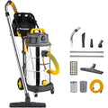 Aspirateur eau et poussiere avec une contenance annoncee de 20 l