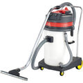Aspirateur pour liquides et poussieres avec la collecte sans sac, coloris blanc et gris