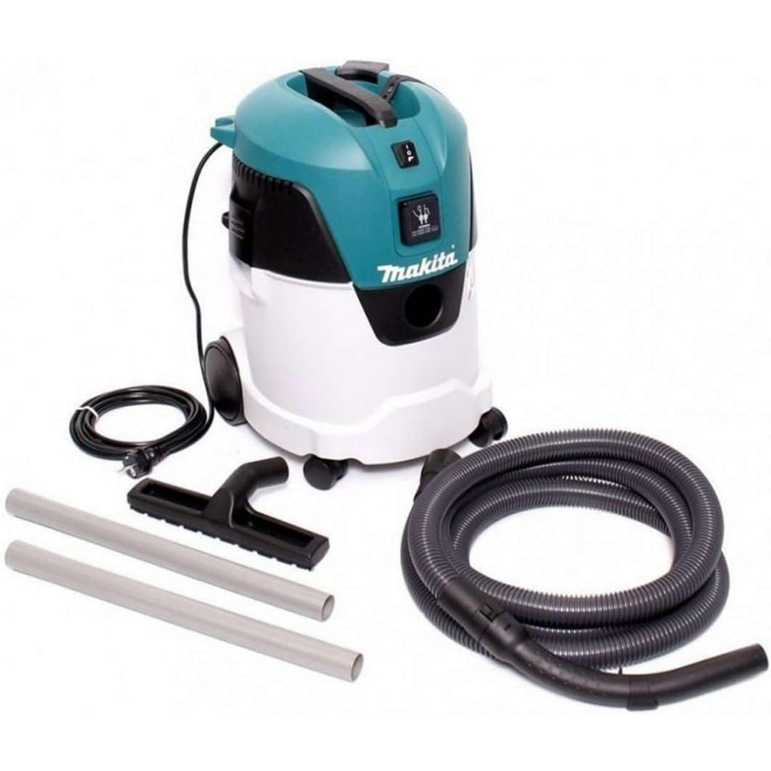 Aspirateur eau et poussiere, coloris blanc et gris, avec une puissance annoncee de 1000 W
