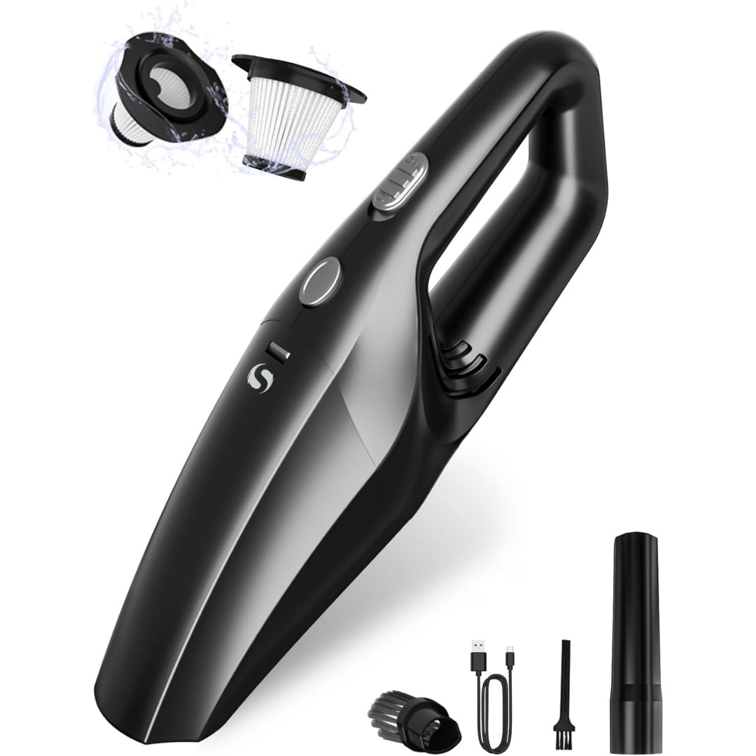 Aspirateur a main avec une alimentation rechargeable, coloris noir