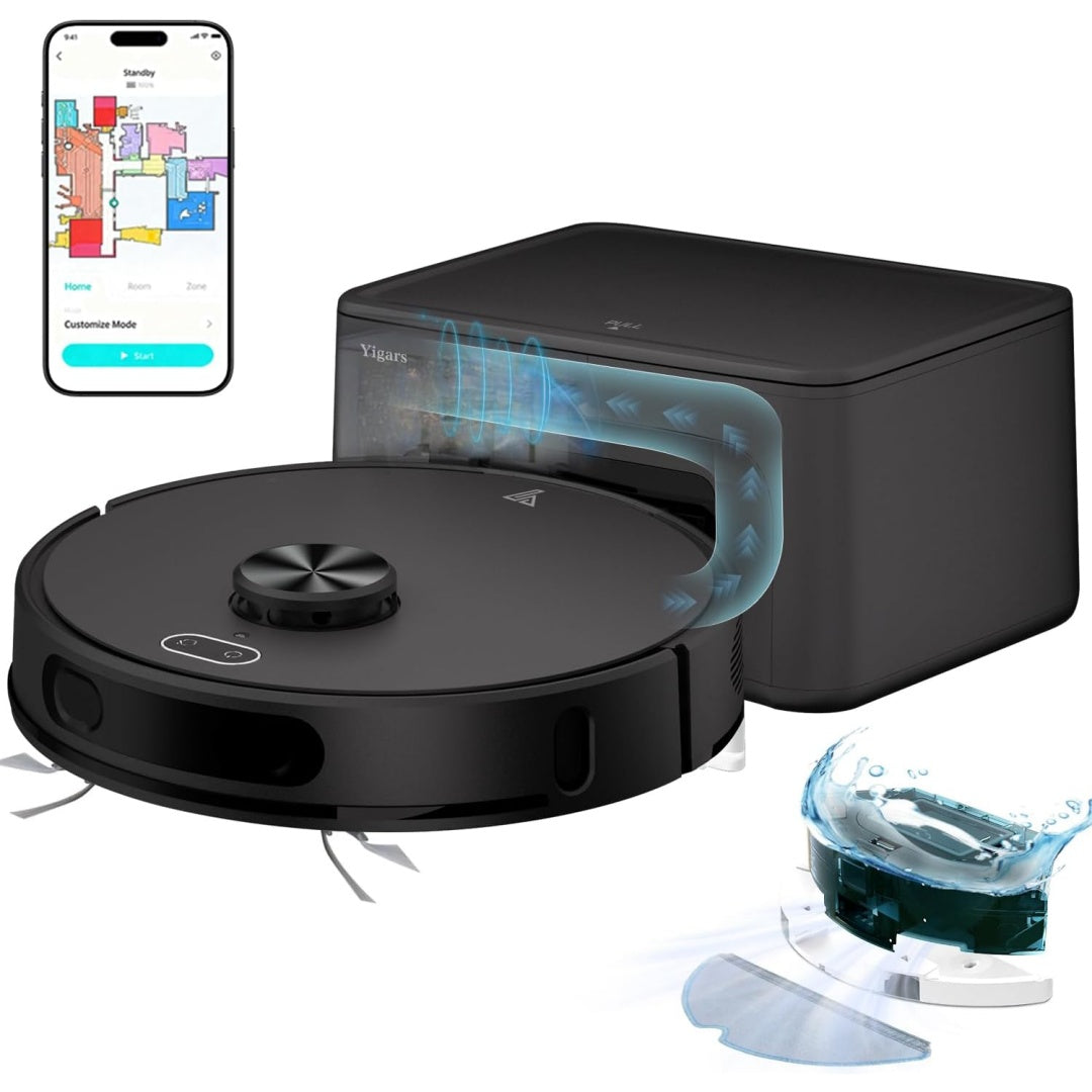 Robot aspirant autonome proposant un reglage par application