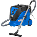 Aspirateur pour liquides et poussieres avec une tension annoncee de 230 V, coloris bleu
