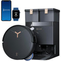Ensemble robot et station de lavage associant une aspiration annoncee de 18500 Pa et le sechage a air chaud