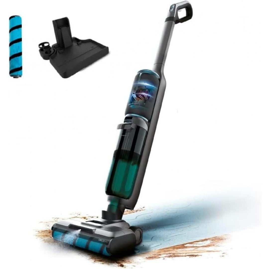Cet aspirateur au format traineau combine une puissance annoncee de 250 W et autonomie annoncee de 35 min