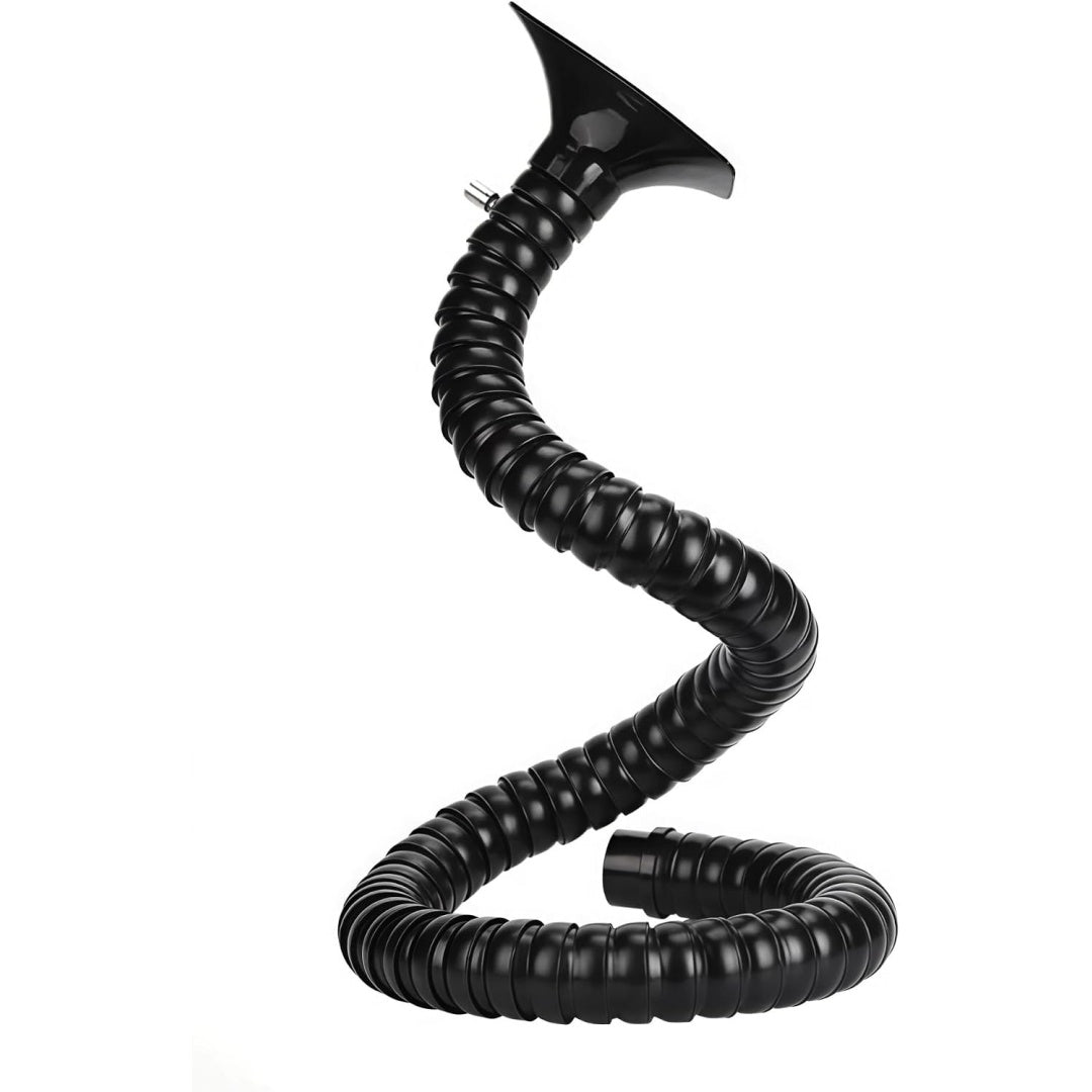 Conduit d'aspiration, coloris noir et gris, avec le raccordement du circuit d'aspiration