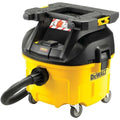 Aspirateur de sol sur roues, coloris jaune et noir, avec la collecte de la poussiere