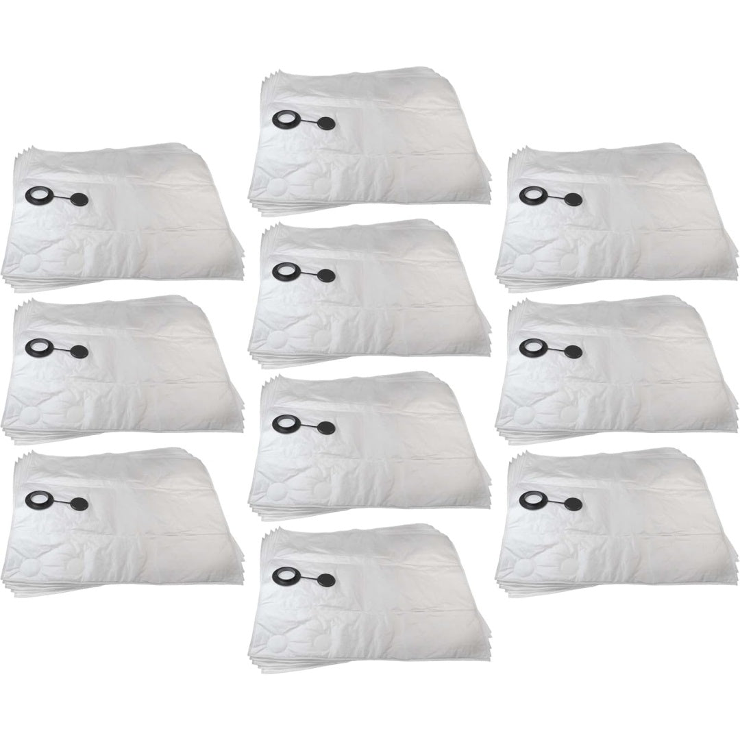 Lot de 50 sacs de collecte avec une surface en microfibre, coloris blanc et gris