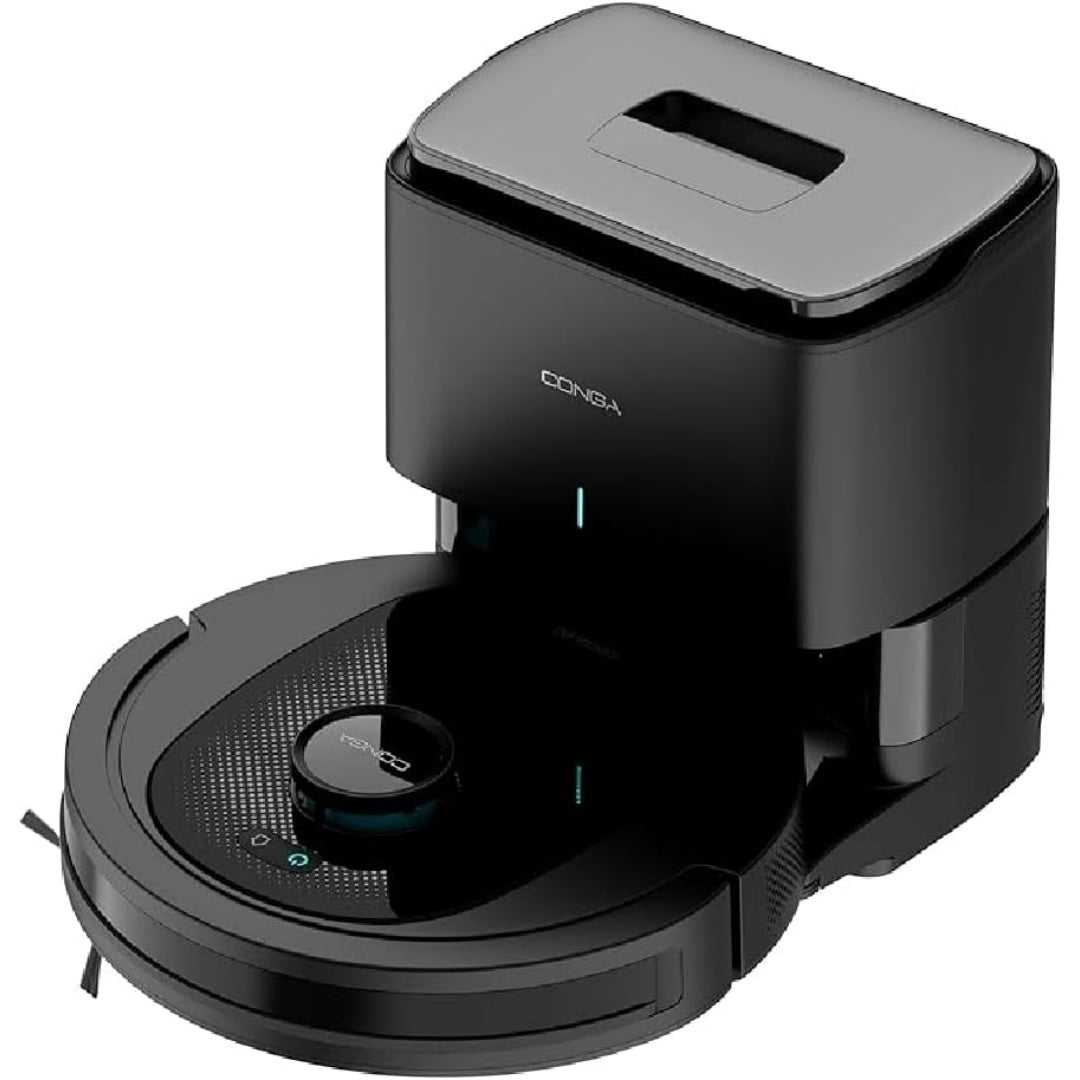 Aspirateur robotise avec collecteur integrant l'entretien des tapis et autonomie annoncee de 120 min
