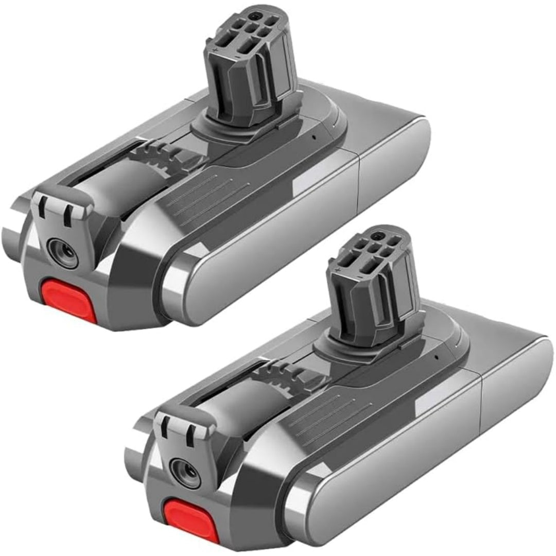 Lot de 2 batteries rechargeables associant une alimentation de l'appareil compatible au coloris gris