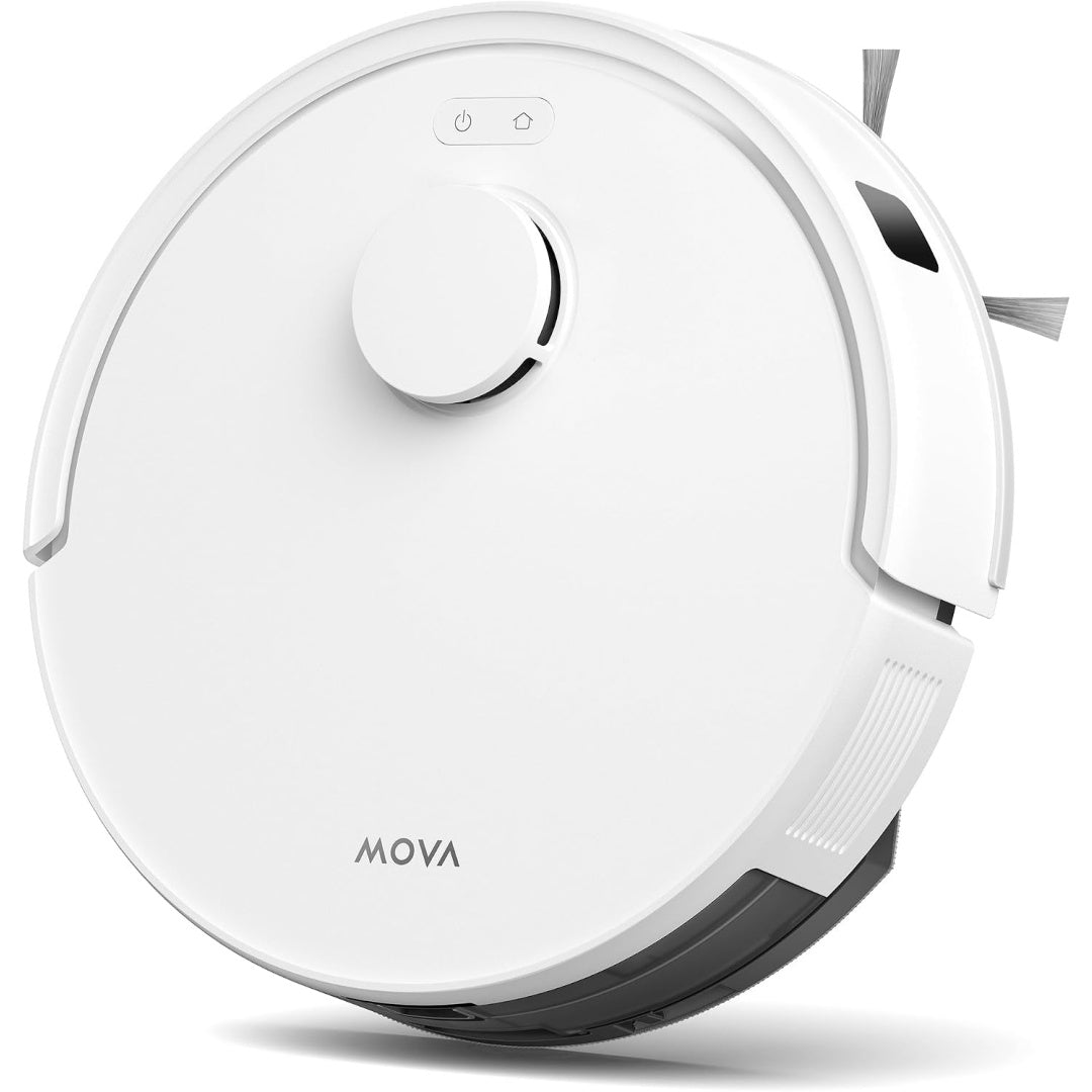Robot de nettoyage des sols associant le nettoyage automatise des sols au coloris blanc et gris
