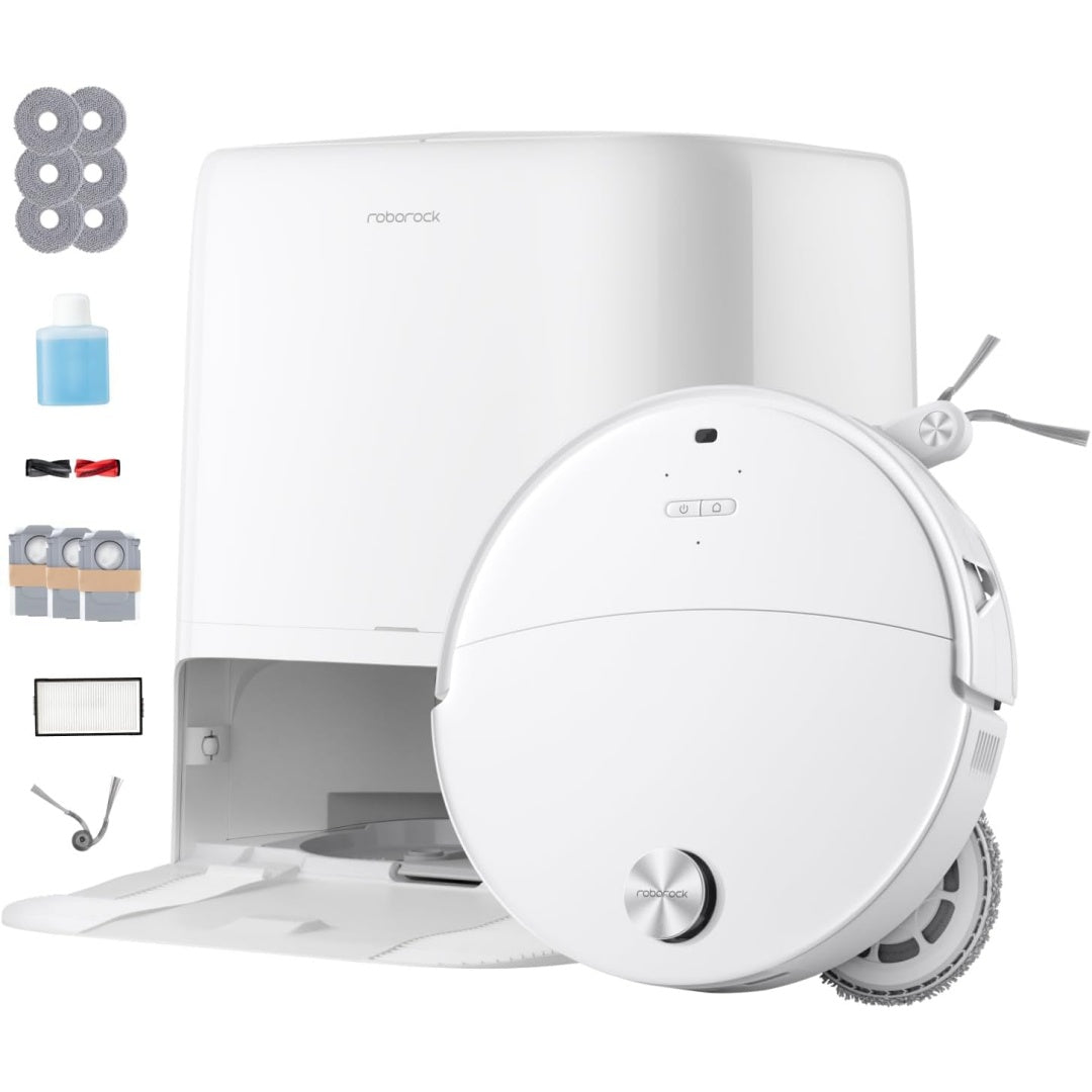 Ce robot avec station de lavage combine le vidage automatique et l'entretien des sols durs