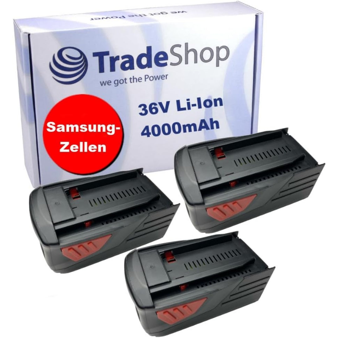 Ce lot de 3 batteries rechargeables associe une tension annoncee de 36 V et le remplacement de la batterie