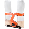 Collecteur de poussieres avec une contenance annoncee de 132,5 l, coloris blanc