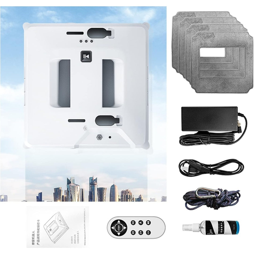 Robot lave vitres avec une aspiration annoncee de 3000 Pa, coloris blanc