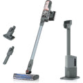 Aspirateur vertical associant l'entretien des sols au coloris rose