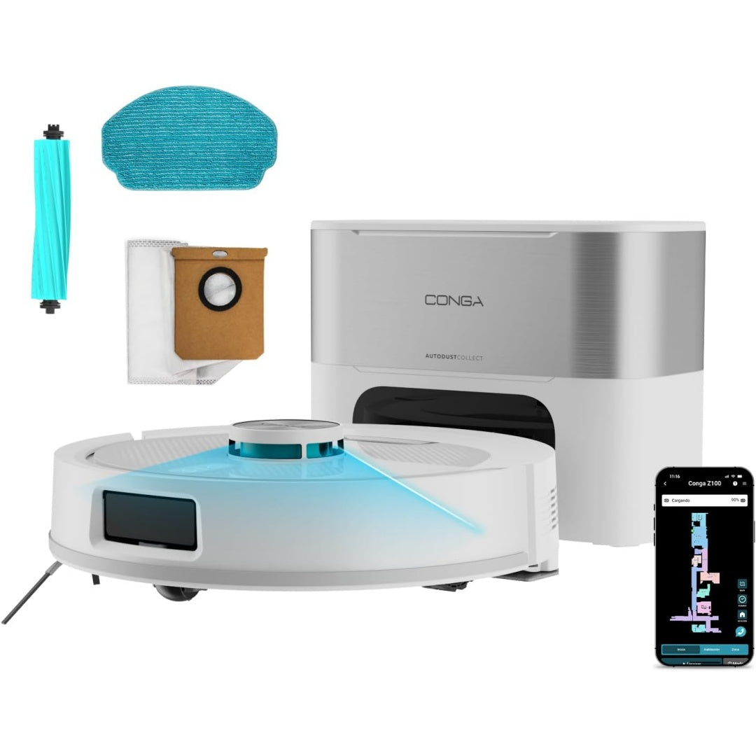 Robot avec base de collecte alliant la collecte de la poussiere et une capacite annoncee de 4500 mAh