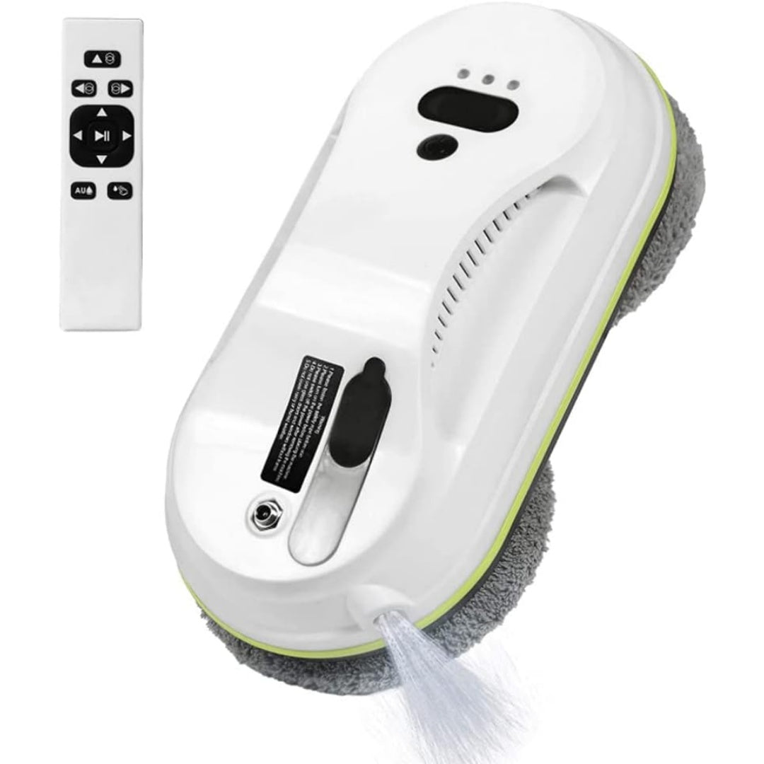 Robot nettoyeur de fenetres avec une technologie lithium ion, coloris blanc et gris