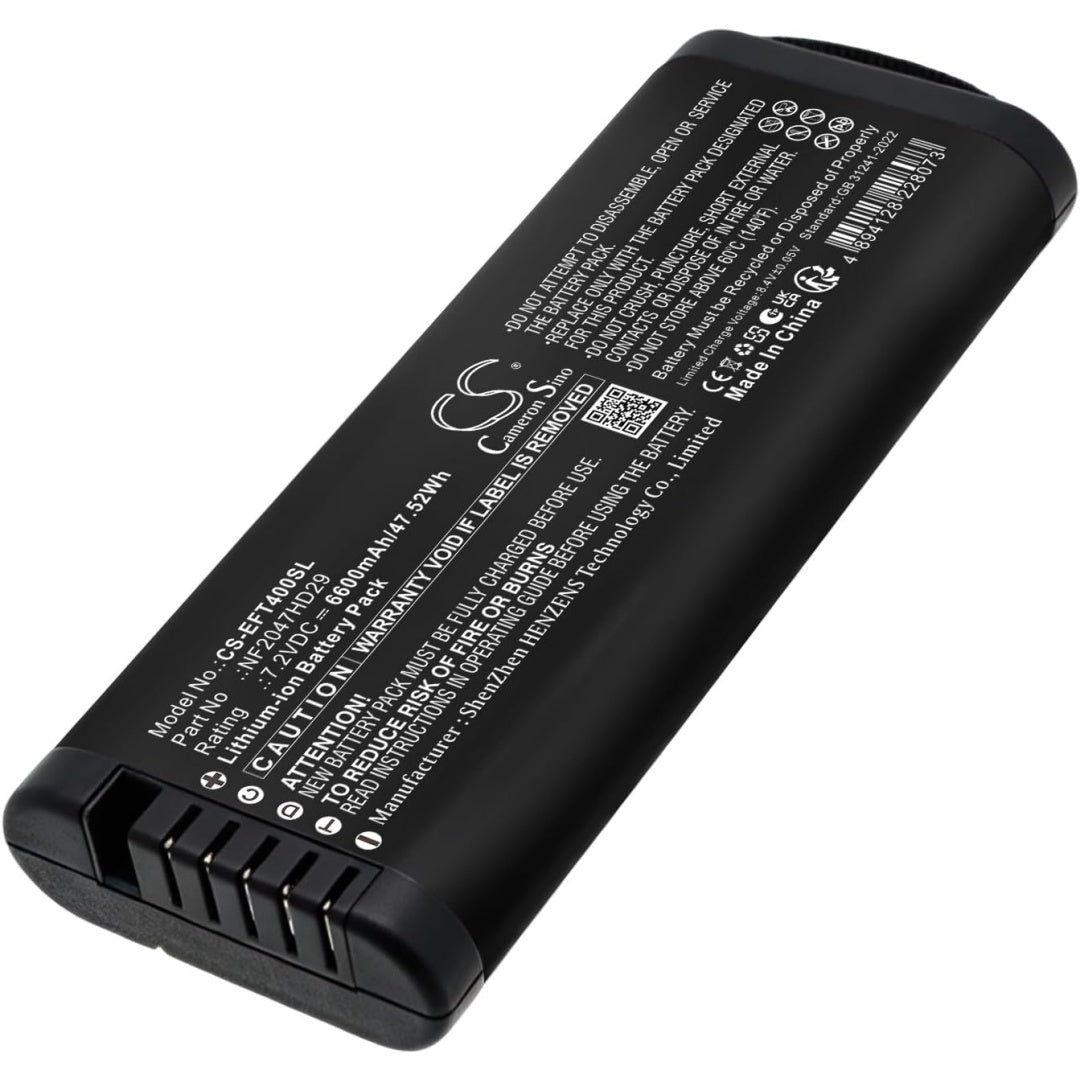 Accumulateur rechargeable associant une tension annoncee de 7.2 V au coloris noir et gris