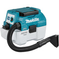 Aspirateur a main associant la collecte des petits dechets au coloris bleu et blanc