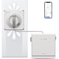 Robot lave vitres avec station, coloris blanc, avec le nettoyage des surfaces vitrees