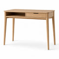 Bureau classique avec tiroir et niche en MDF plaqué chêne rectangulaire chêne clair 100 x 50 x 75 cm