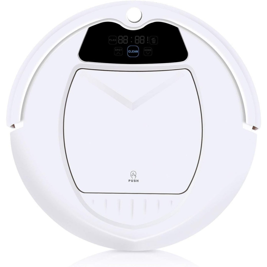 Robot aspirateur, coloris blanc, avec une vitesse reglable