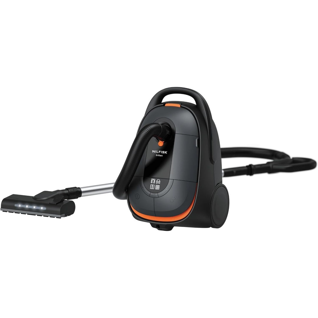 Aspirateur de sol sur roues integrant la collecte de la poussiere et une prise en main par poignee
